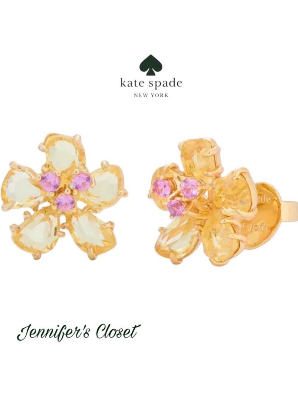 Kate Spade Cz. Flower Stud Earrings / NWT